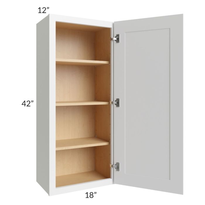 Stratton White Shaker 18x42 Wall Cabinet