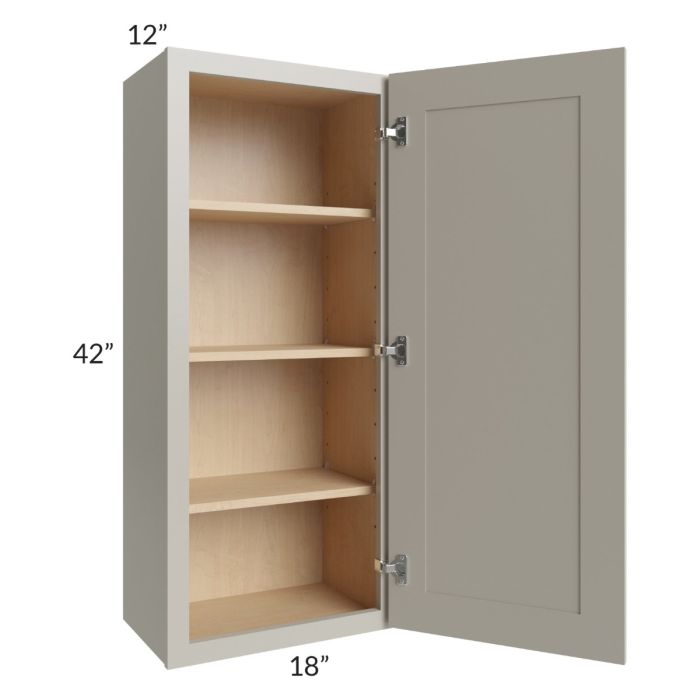 Stratton Light Grey Shaker 18x42 Wall Cabinet