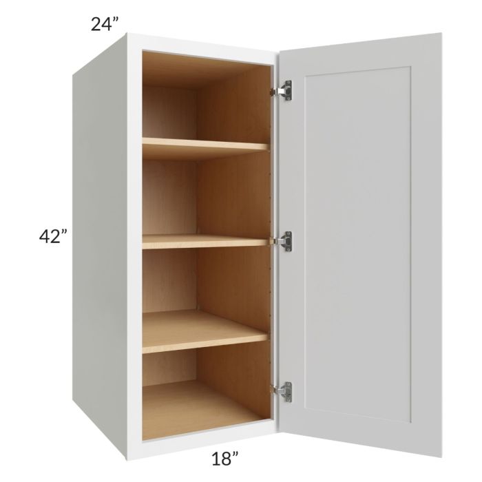 Stratton White Shaker 18x42x24 Pantry Wall Cabinet
