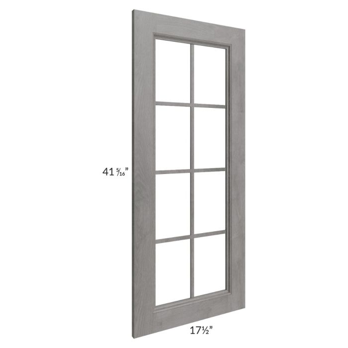 Providence Slate Grey 18x42 Mullion Glass Door Only with Glass Included