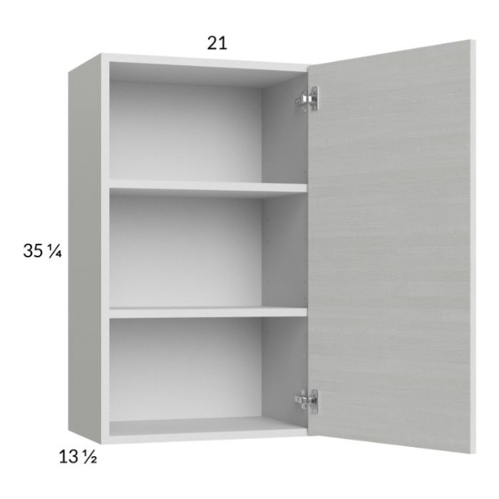 Euro White Grain 21x35-1/4 Wall Cabinet