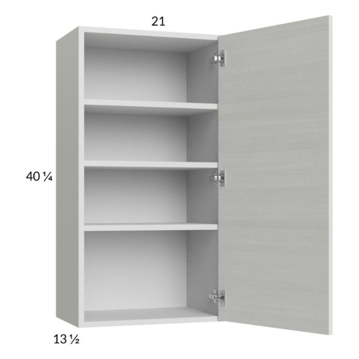 Euro White Grain 21x40-1/4 Wall Cabinet