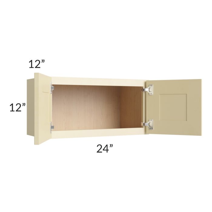Phoenix Cream Glaze 24x12 Wall Cabinet