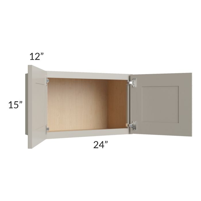 Stratton Light Grey Shaker 24x15 Wall Cabinet