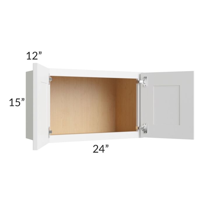 Alpine White Shaker 24x15 Wall Cabinet