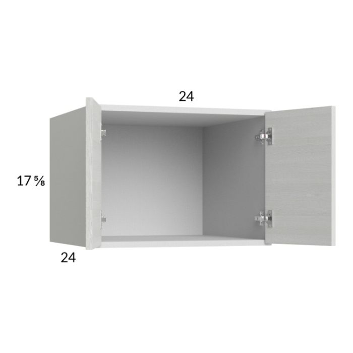 Euro White Grain 24x17-5/8x24 Wall Cabinet