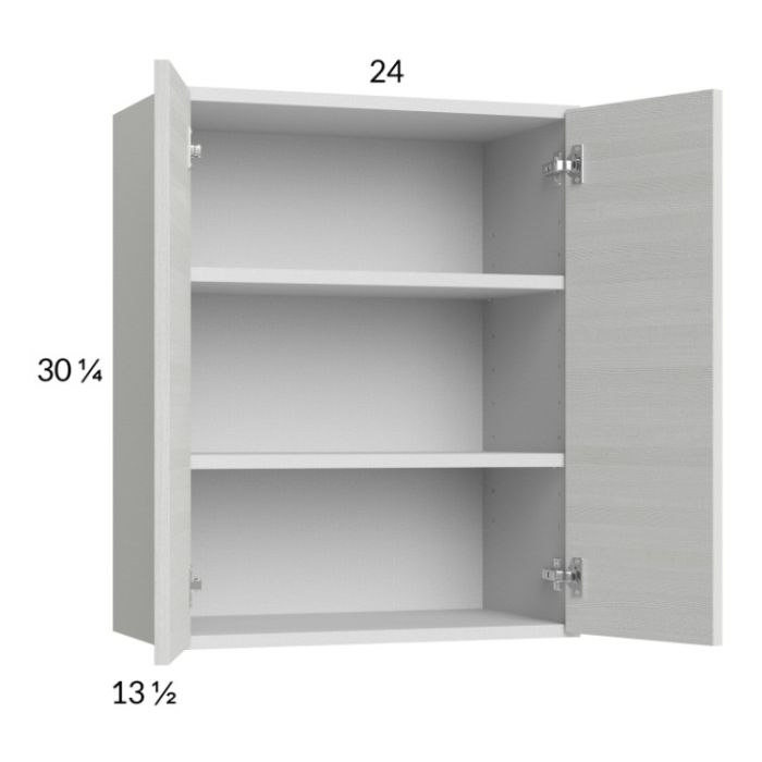 Euro White Grain 24x30-1/4 Wall Cabinet