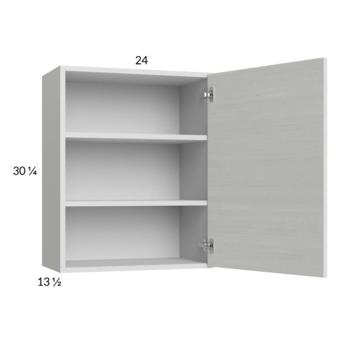 Euro White Grain 24x30-1/4 Wall Cabinet with 1 Door