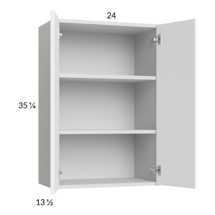 Euro Gloss White 24x35-1/4 Wall Cabinet