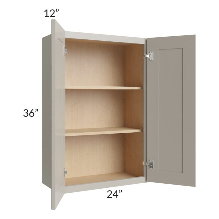 Stratton Light Grey Shaker 24x36 Wall Cabinet