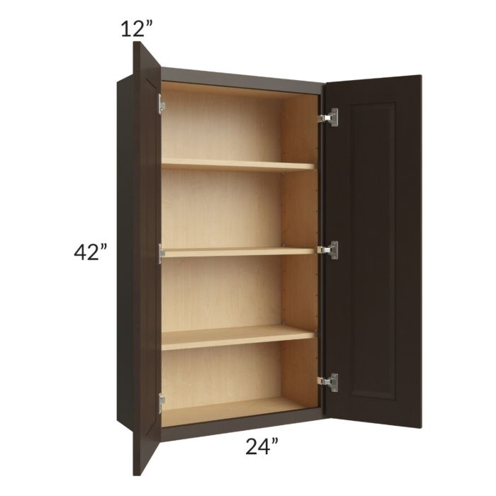 Southport Espresso Shaker 24x42 Wall Cabinet