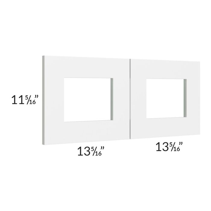 Aspen White Shaker 27x12 Glass Door Only with Glass Included