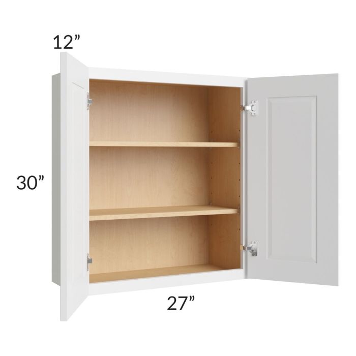 Brighton White Shaker 27x30 Wall Cabinet