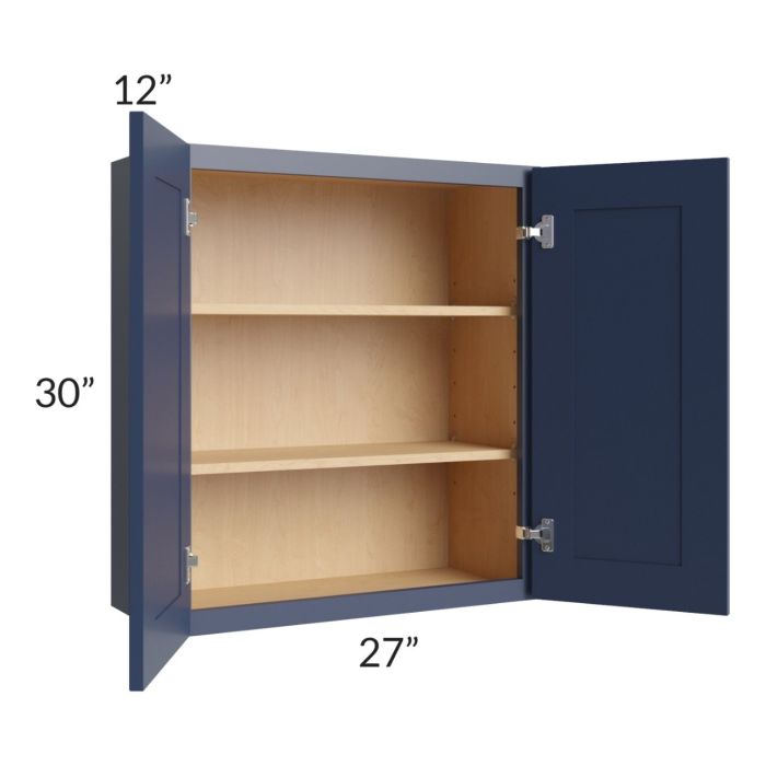 Bayville Blue 27x30 Wall Cabinet
