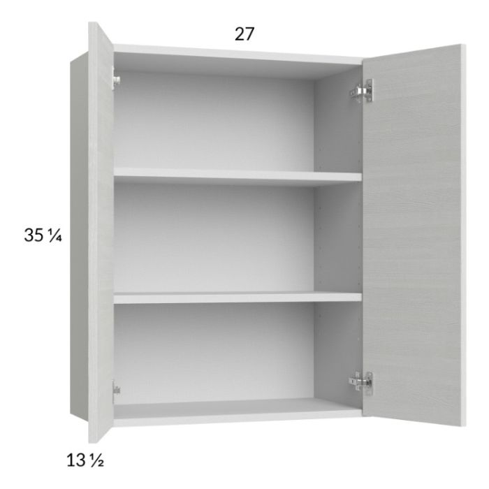 Euro White Grain 27x35-1/4 Wall Cabinet