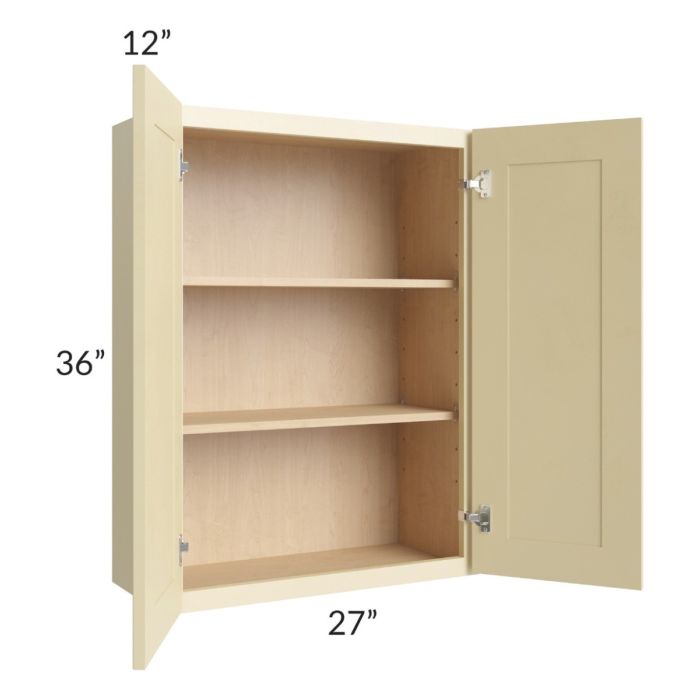Phoenix Cream Glaze 27x36 Wall Cabinet