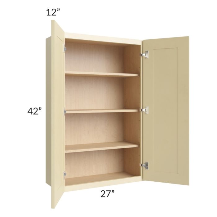 Phoenix Cream Glaze 27x42 Wall Cabinet