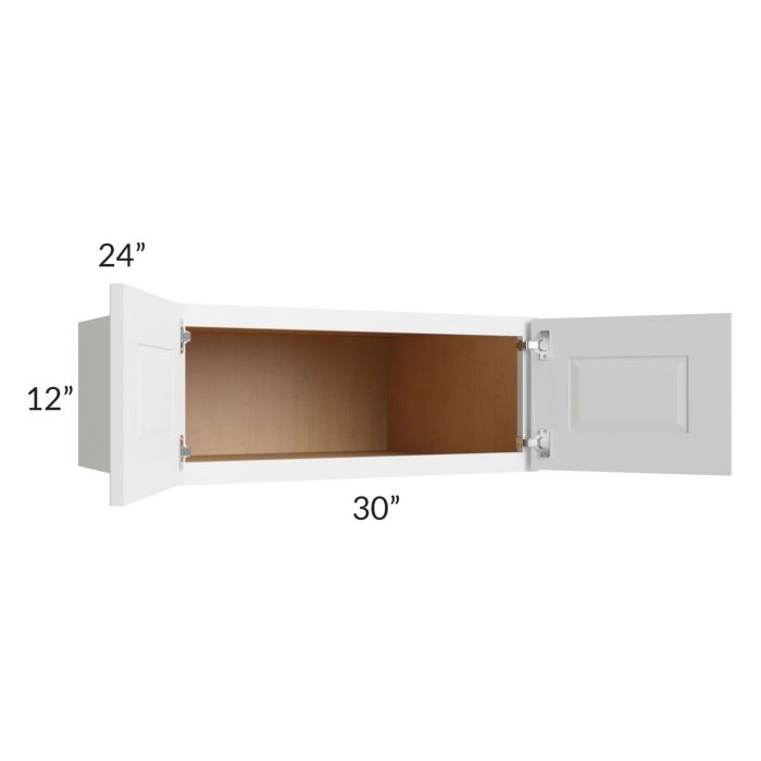 Brighton White Shaker 30x12x24 Wall Cabinet