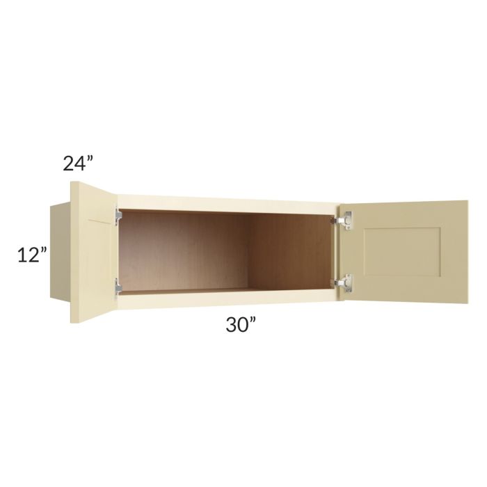 Phoenix Cream Glaze 30x12x24 Wall Cabinet