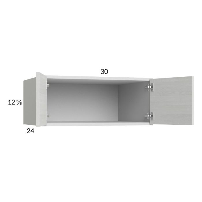 Euro White Grain 30x12-5/8x24 Wall Cabinet
