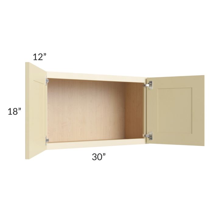 Phoenix Cream Glaze 30x18 Wall Cabinet