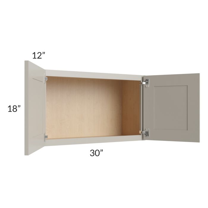 Stratton Light Grey Shaker 30x18 Wall Cabinet