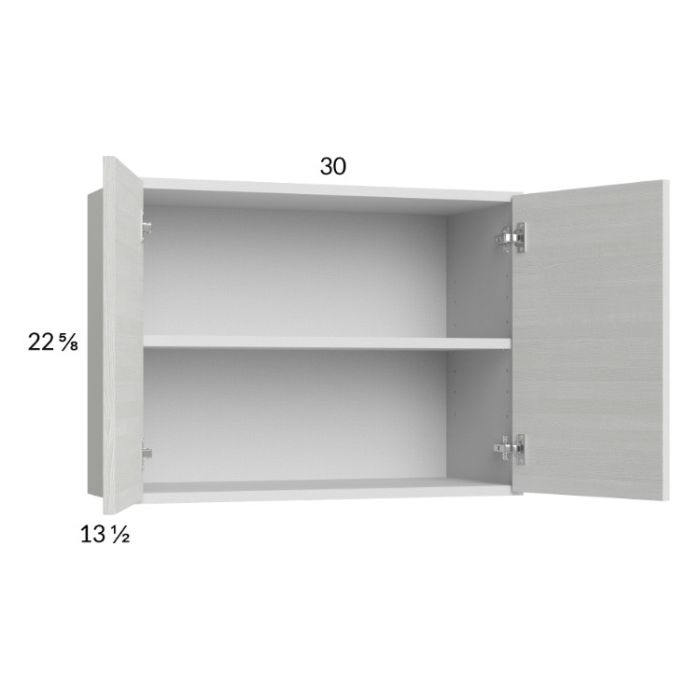 Euro White Grain 30x22-5/8 Wall Cabinet
