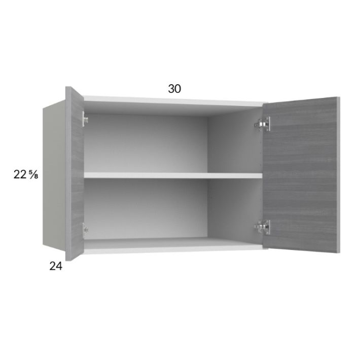 Euro Grey 30x22-5/8x24 Wall Cabinet