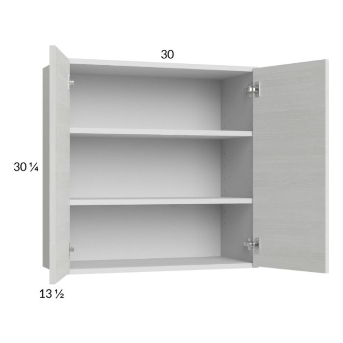 Euro White Grain 30x30-1/4 Wall Cabinet