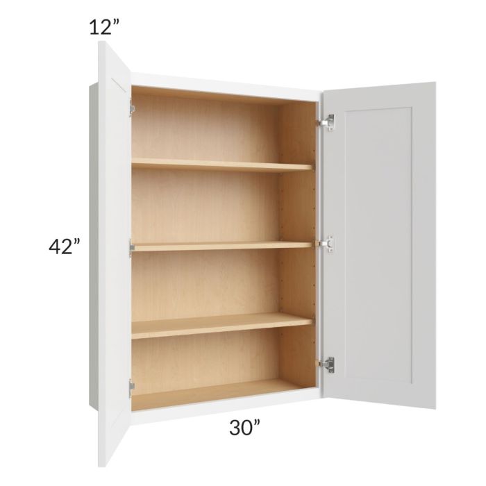 Alpine White Shaker 30x42 Wall Cabinet 