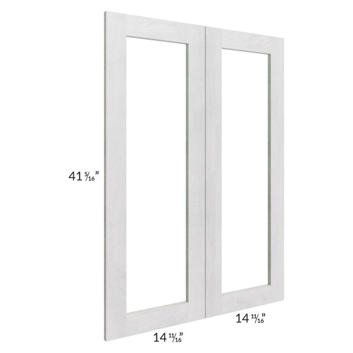 Heather Grey Shaker 30x42 Glass Door Only with Glass Included