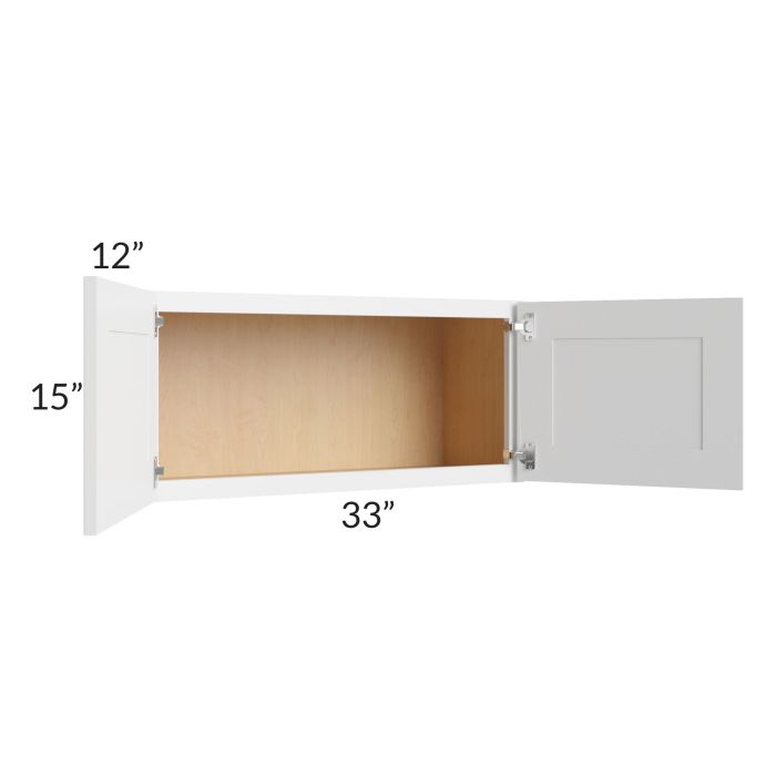Stratton White Shaker 33x15 Wall Cabinet