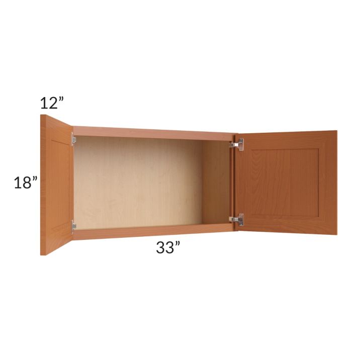 Lexington Cinnamon Glaze 33x18 Wall Cabinet