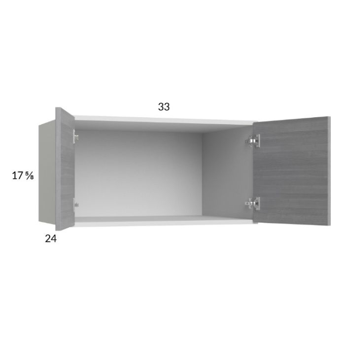 Euro Grey 33x17-5/8x24 Wall Cabinet