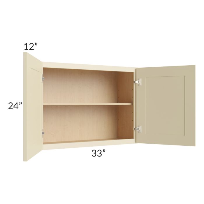 Casselton Ivory 33x24 Wall Cabinet
