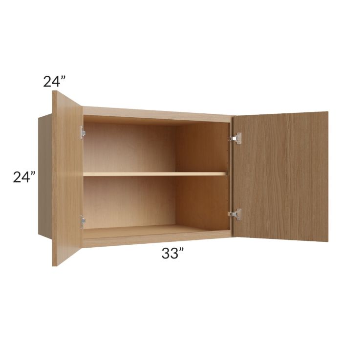 Township Rift Oak 33x24x24 Wall Cabinet