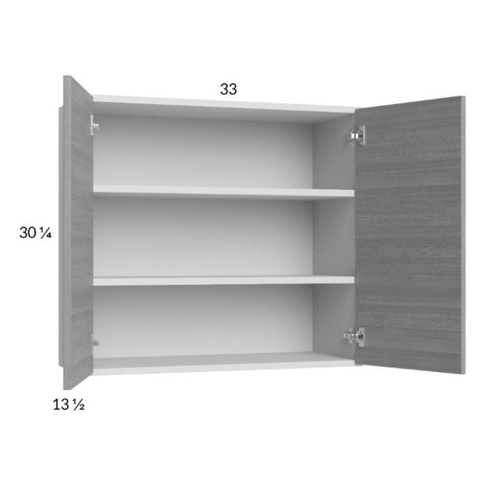 Euro Grey 33x30-1/4 Wall Cabinet