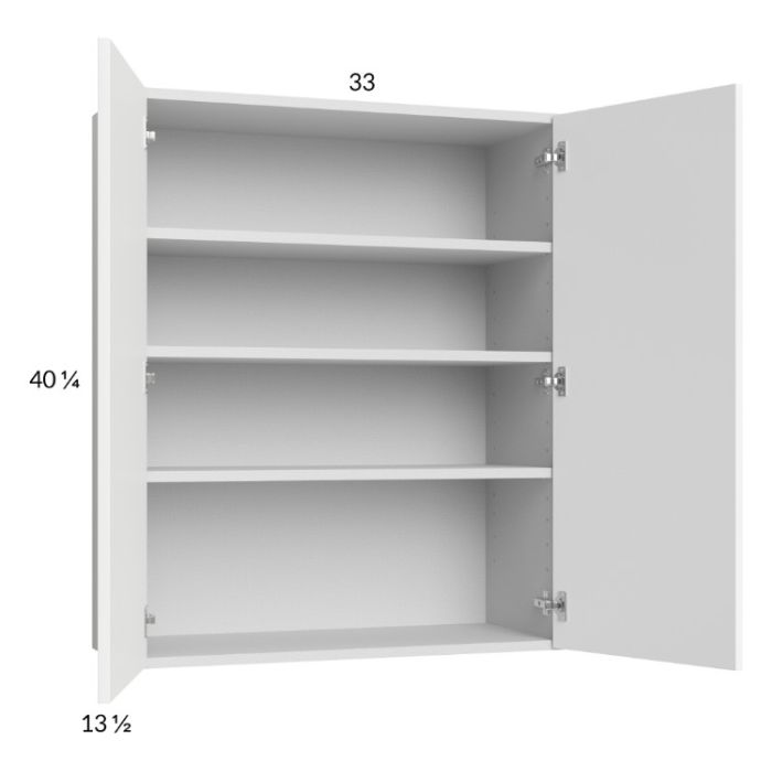 Euro Gloss White 33x40-1/4 Wall Cabinet