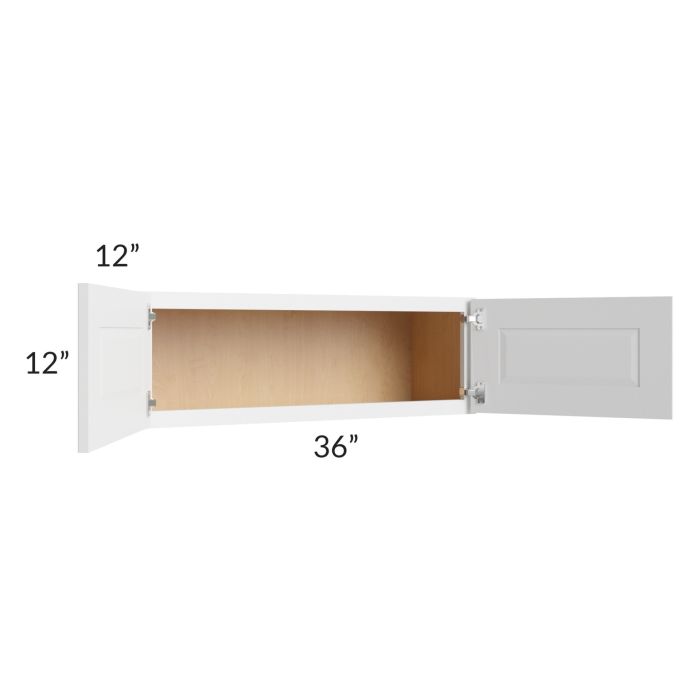 Southport White Shaker 36x12 Wall Cabinet