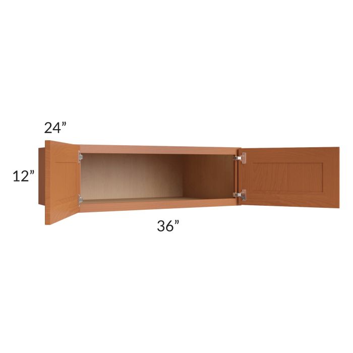 Lexington Cinnamon Glaze 36x12x24 Wall Cabinet
