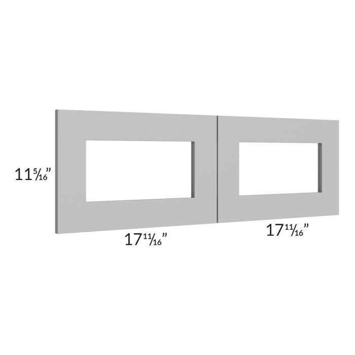 Pewter Grey Shaker 36x12 Glass Door Only with Glass Included