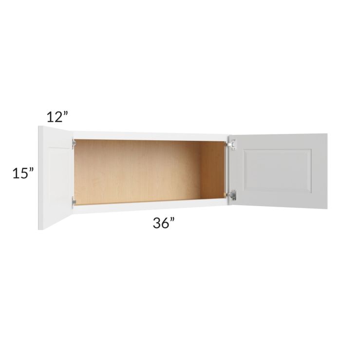 Brighton White Shaker 36x15 Wall Cabinet