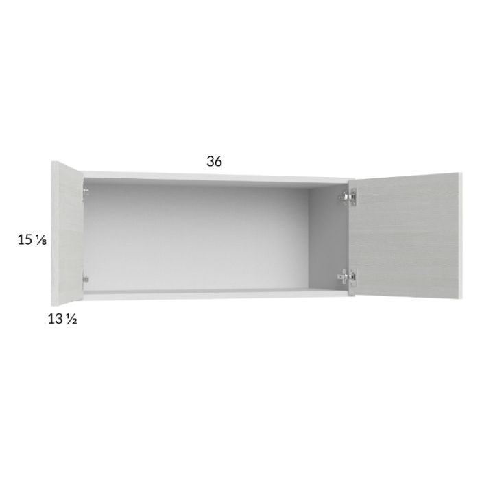 Euro White Grain 36x15-1/8 Wall Cabinet