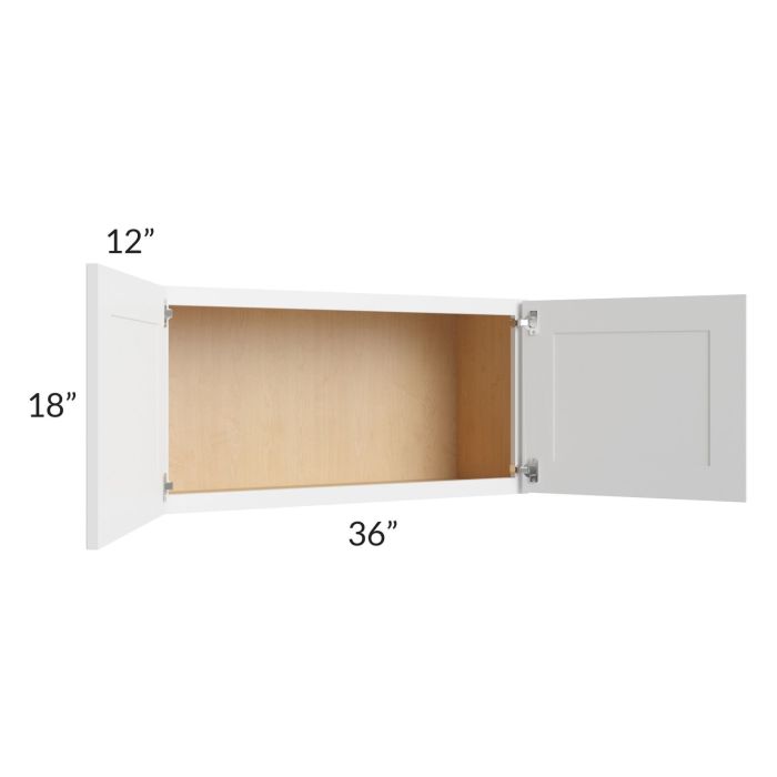 Stratton White Shaker 36x18 Wall Cabinet