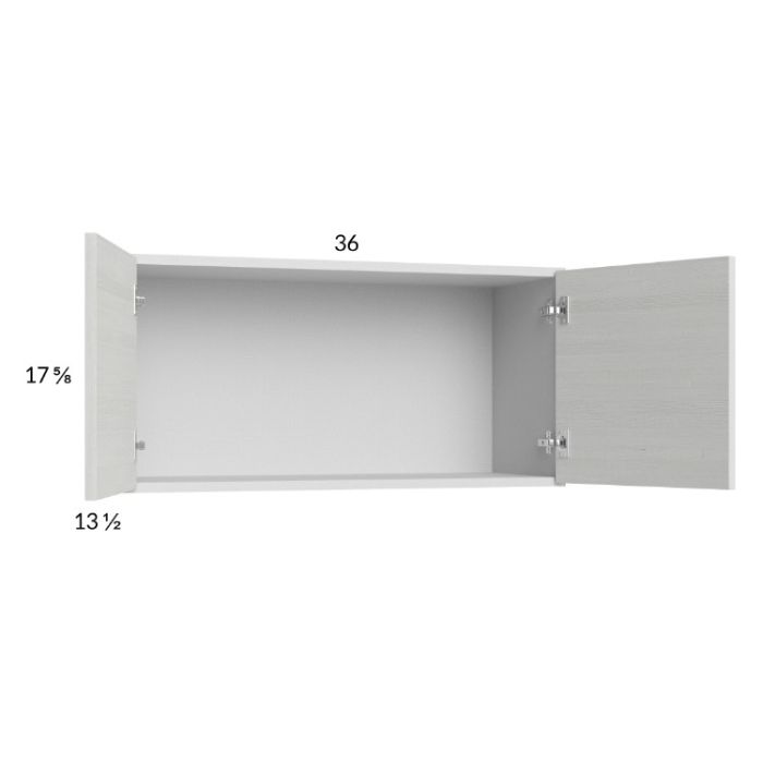 Euro White Grain 36x17-5/8 Wall Cabinet