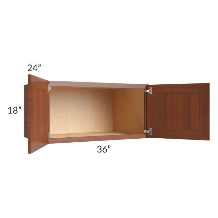 Phoenix Caramel Glaze 36x18x24 Wall Cabinet