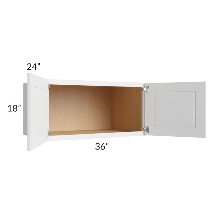 Southport White Shaker 36x18x24 Wall Cabinet