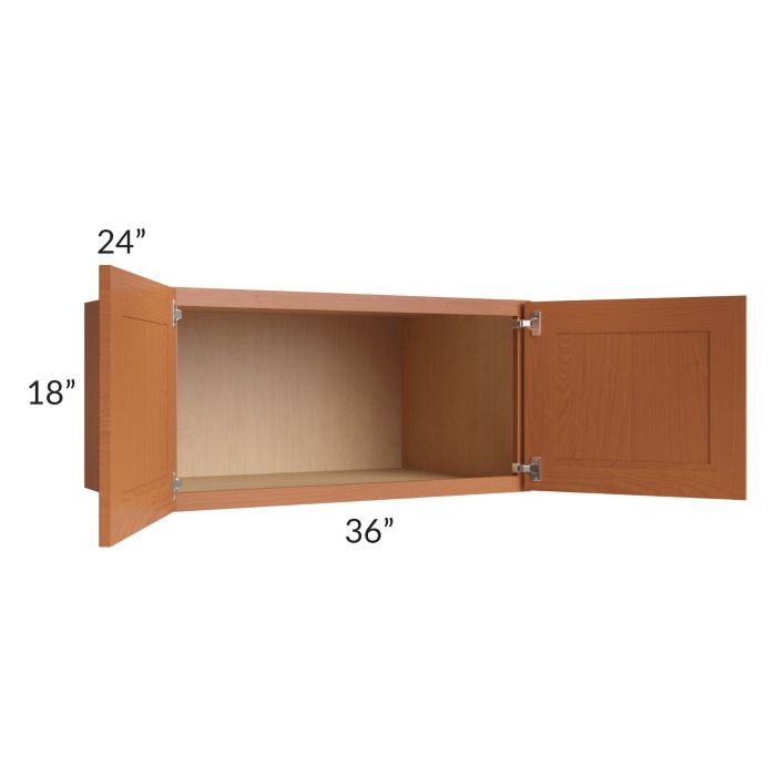 Lexington Cinnamon Glaze 36x18x24 Wall Cabinet