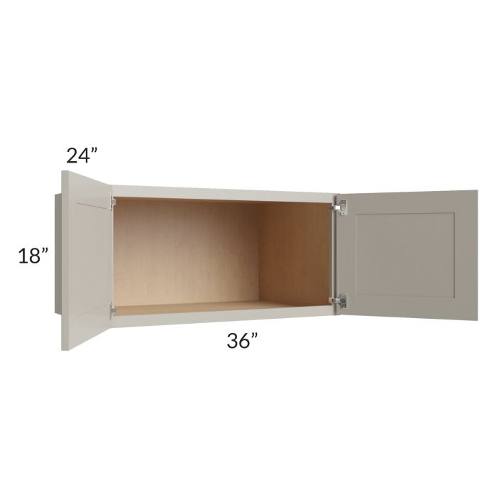 Stratton Light Grey Shaker 36x18x24 Wall Cabinet
