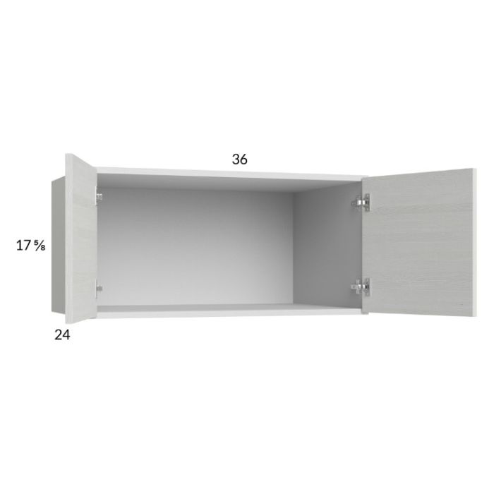 Euro White Grain 36x17-5/8x24 Wall Cabinet
